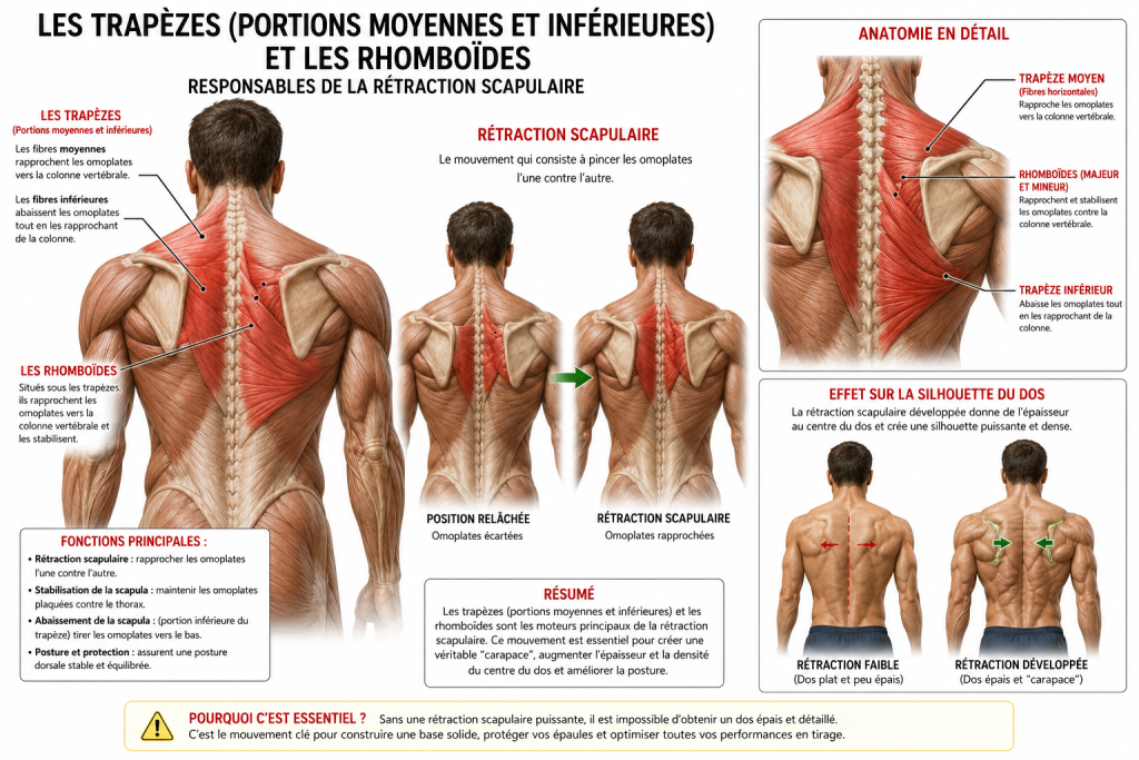 musculation trapz trapeze dos rowing tirage david costa programme muscle coaching en ligne